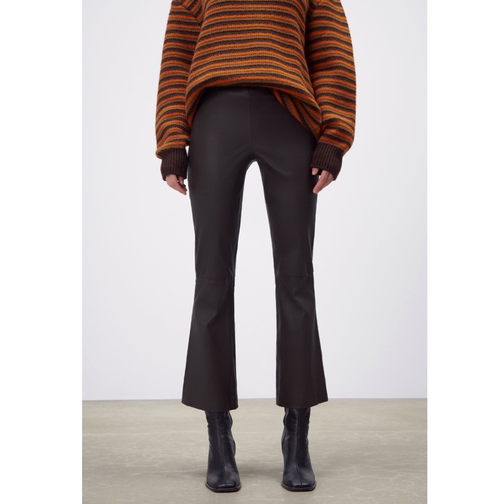 🔥NEW Zara Sale REAL LEATHER PANTS LEATHER LEGGINS XS/ XL BLACK LEATHER PANTS 🔥